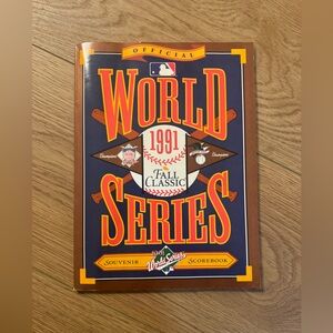 1991 World Series Souvenir Scorebook - Blue and Brown